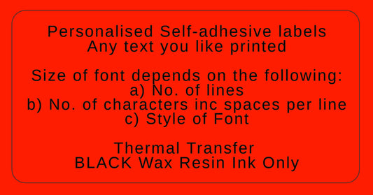 50 x 25 mm Personalised Labels – Custom Printed Stickers on Strips