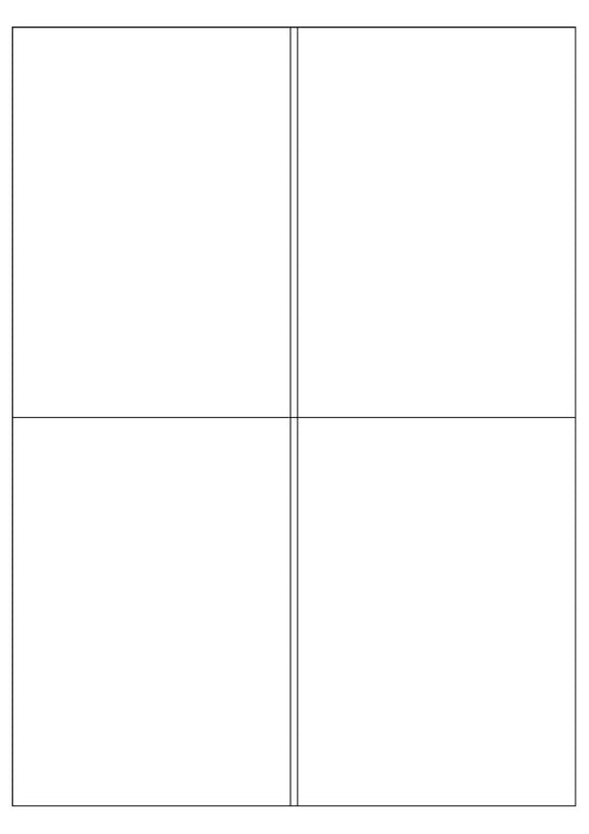 4 Address Labels each 99.1 x 139mm on A4 sheet suitable laser, inkjet, copiers