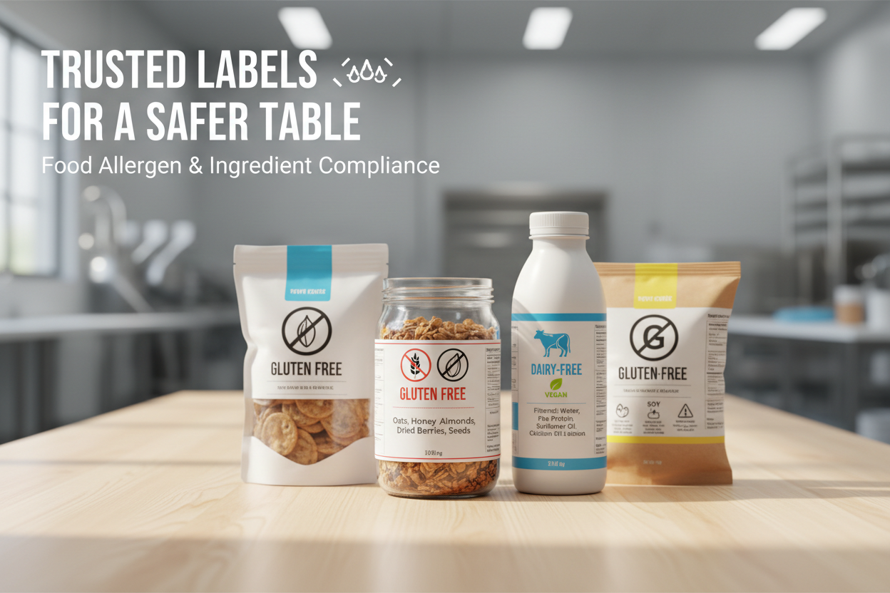 Food allergen labels and date‑coding stickers for commercial kitchens – high‑visibility self‑adhesive designs.