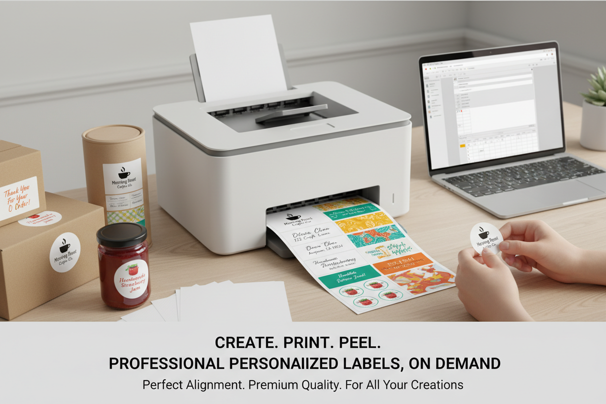 Personalised Labels on A4 Sheets