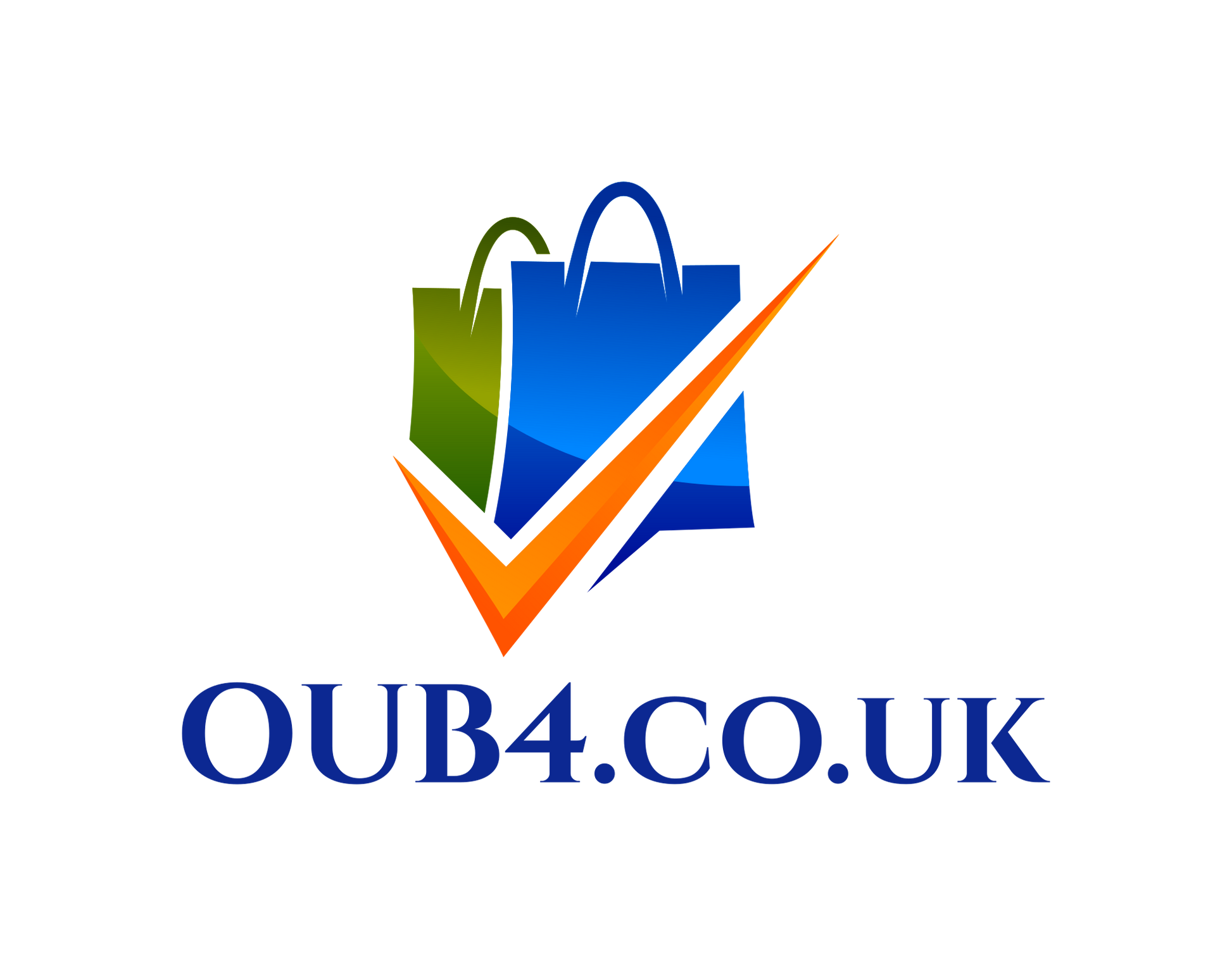 OUB4.co.uk logo featuring shopping bags and a checkmark symbol, representing online shopping and trust.