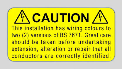 harmonised cable colour labels 50x25mm